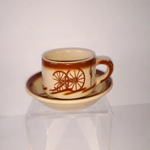 VINTAGE 40s Tepko Broken Wagon Wheel Luncheon Set - Picture 7 of 16